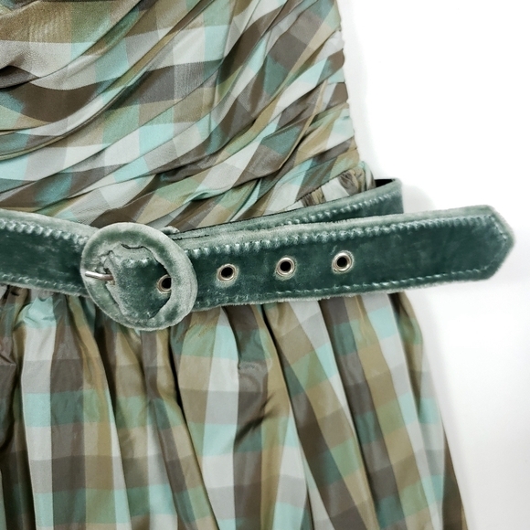 Betsey johnson evenings silk strapless fit and  flare dress has tag size 6 - Picture 13 of 13